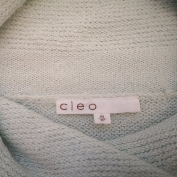 2/$30.00 - Cleo Ladies Size XS Cowl Neck Mint Green Lightweight Tunic/Sweater - Picture 3 of 8
